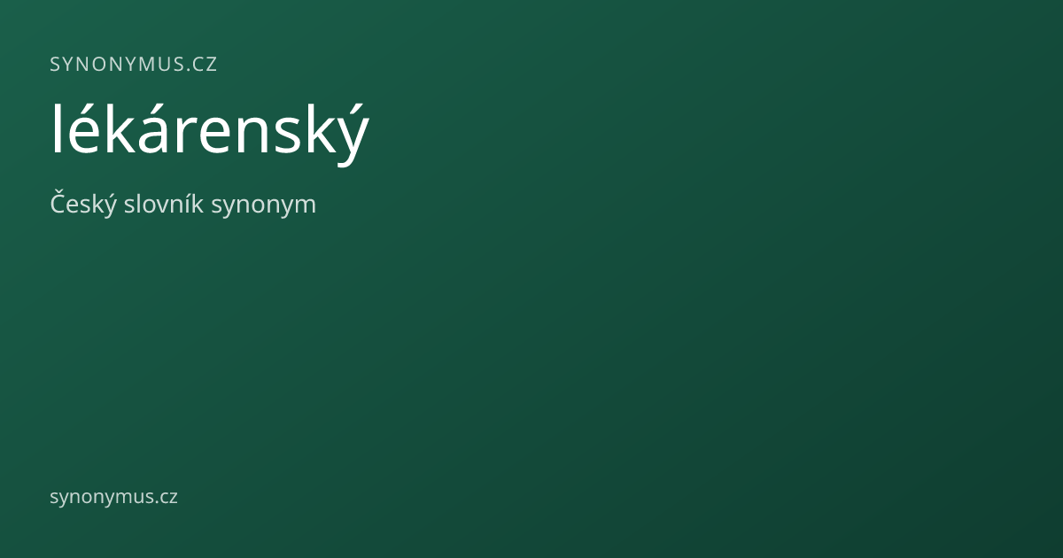 Náhled odkazu: lékárenský