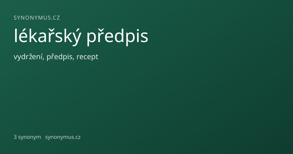 Náhled odkazu: lékařský předpis