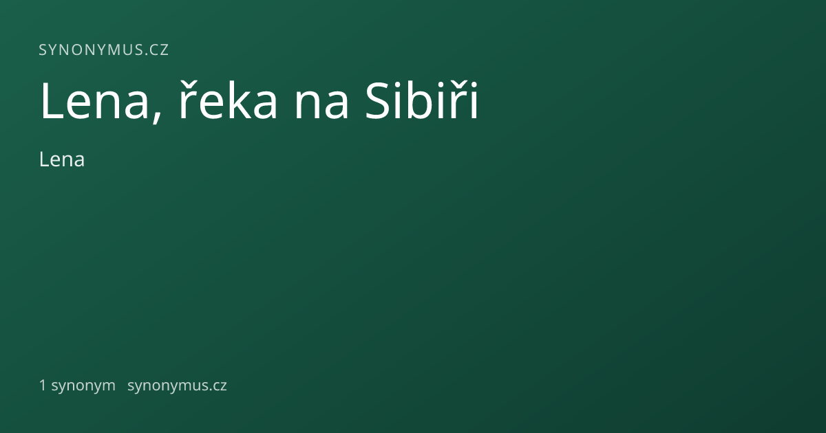 Náhled odkazu: Lena, řeka na Sibiři