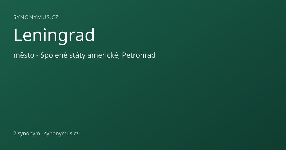 Náhled odkazu: Leningrad