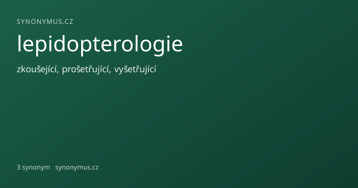 Náhled odkazu: lepidopterologie