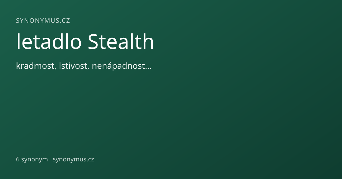 Náhled odkazu: letadlo Stealth