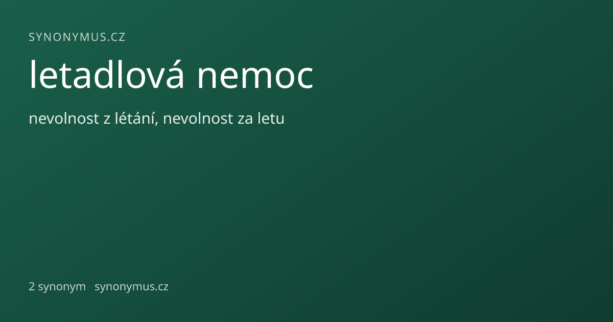 Náhled odkazu: letadlová nemoc
