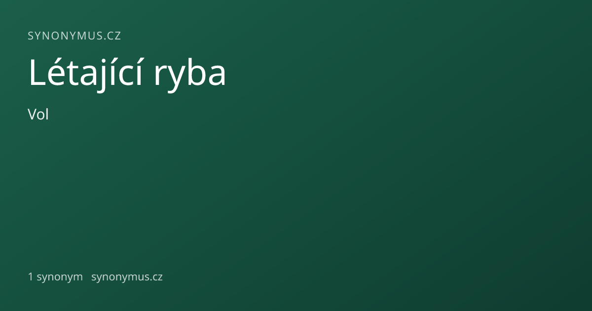 Náhled odkazu: Létající ryba