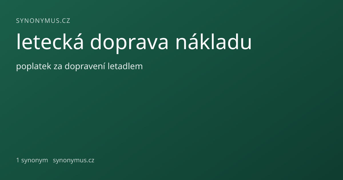 Náhled odkazu: letecká doprava nákladu