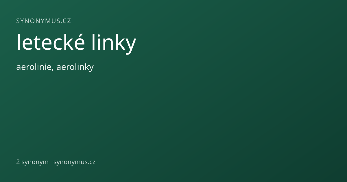 Náhled odkazu: letecké linky