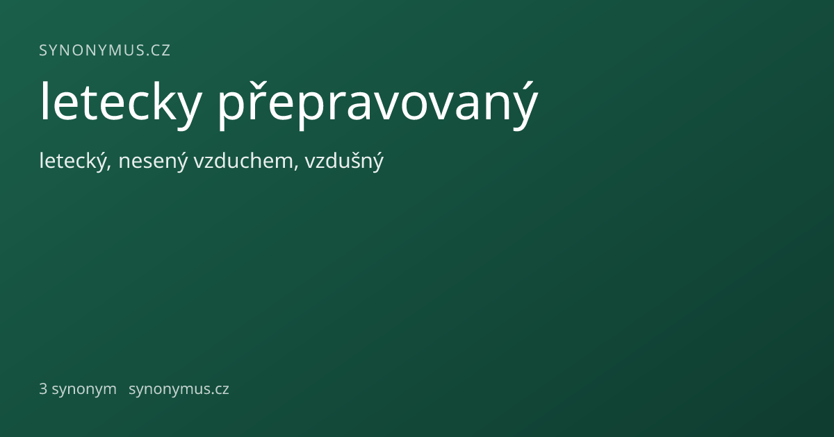 Náhled odkazu: letecky přepravovaný