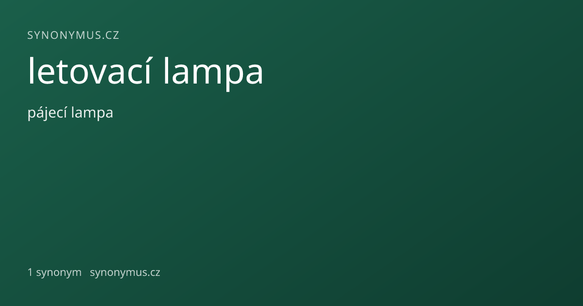 Náhled odkazu: letovací lampa