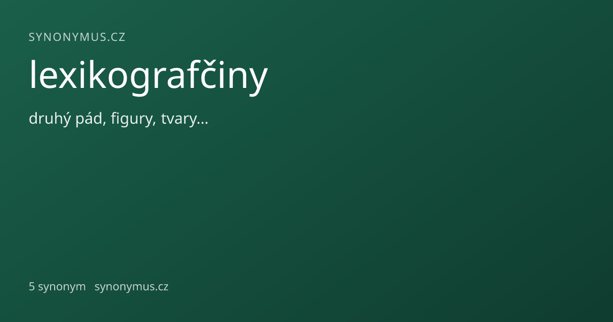 Náhled odkazu: lexikografčiny
