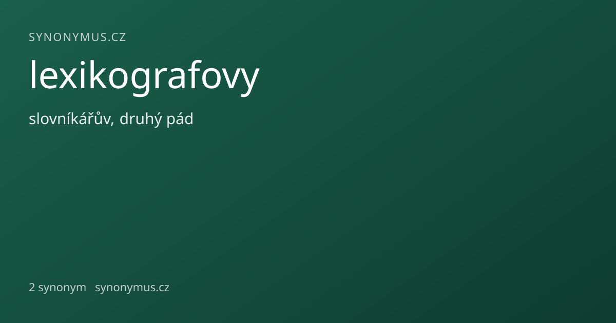 Náhled odkazu: lexikografovy