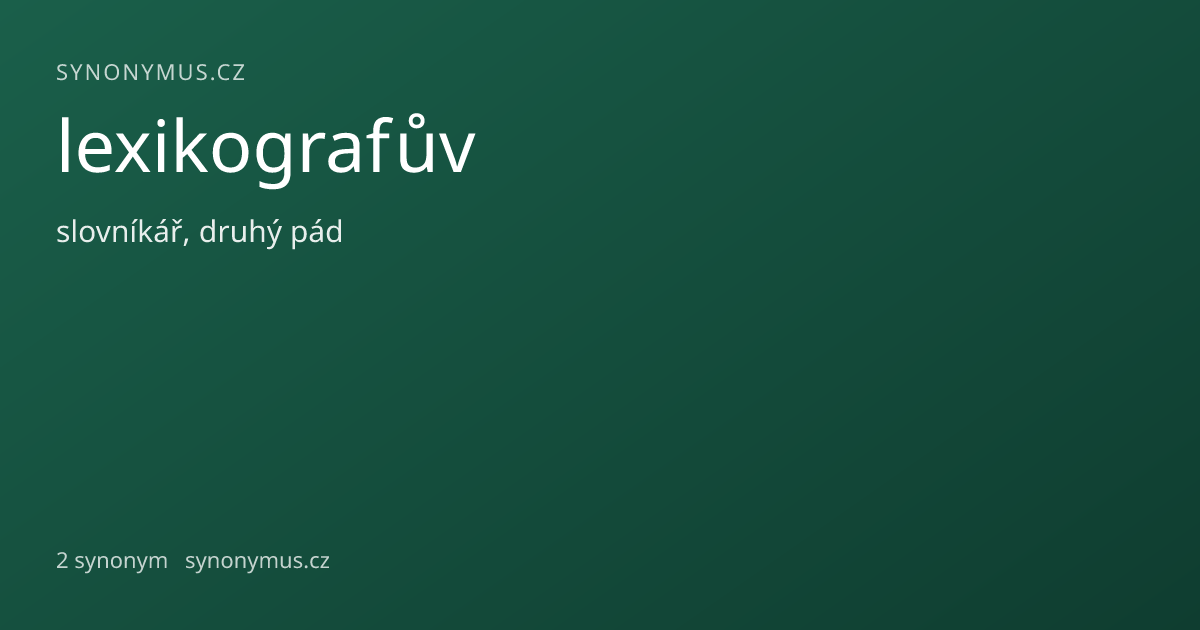 Náhled odkazu: lexikografův