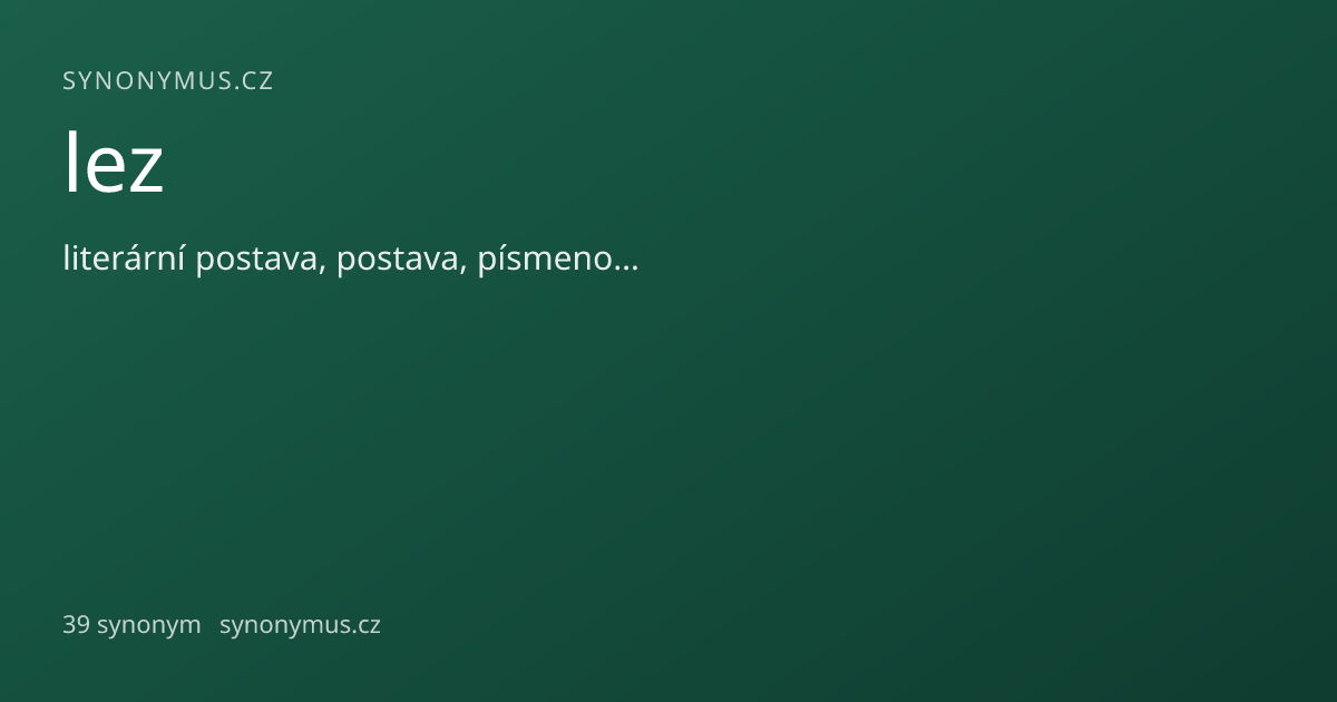 Náhled odkazu: lez