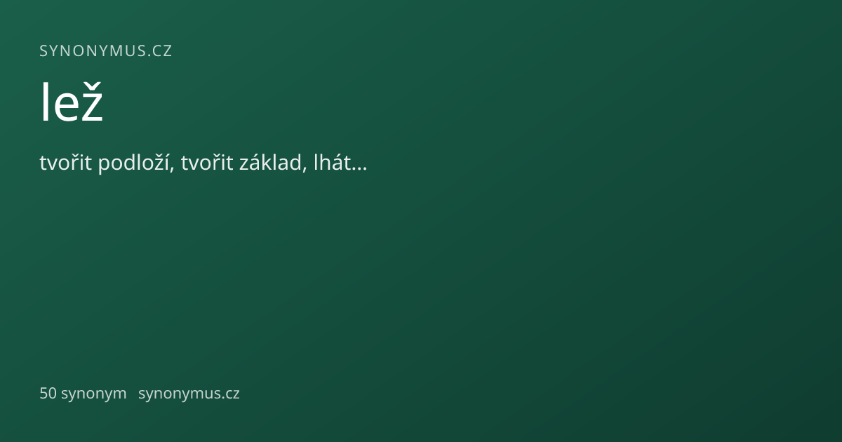 Náhled odkazu: lež