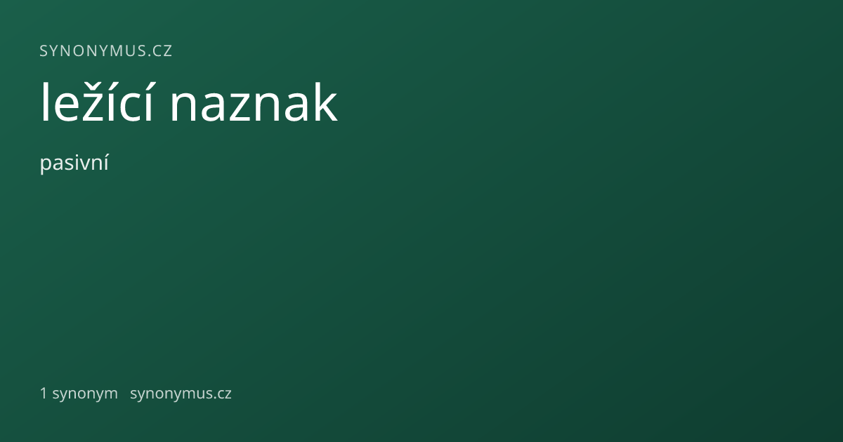 Náhled odkazu: ležící naznak