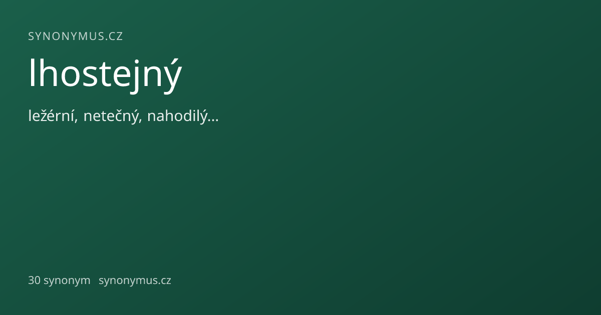 Náhled odkazu: lhostejný