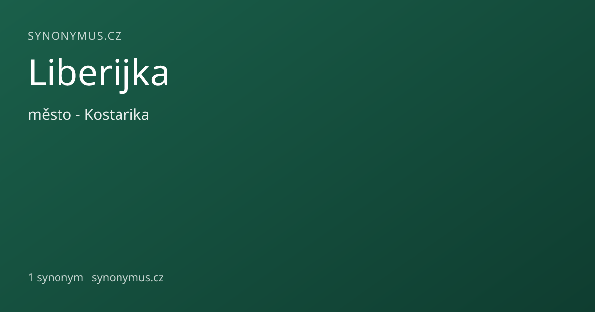 Náhled odkazu: Liberijka