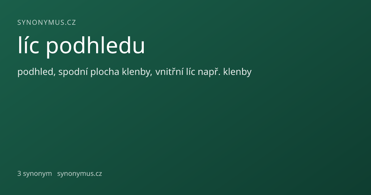 Náhled odkazu: líc podhledu
