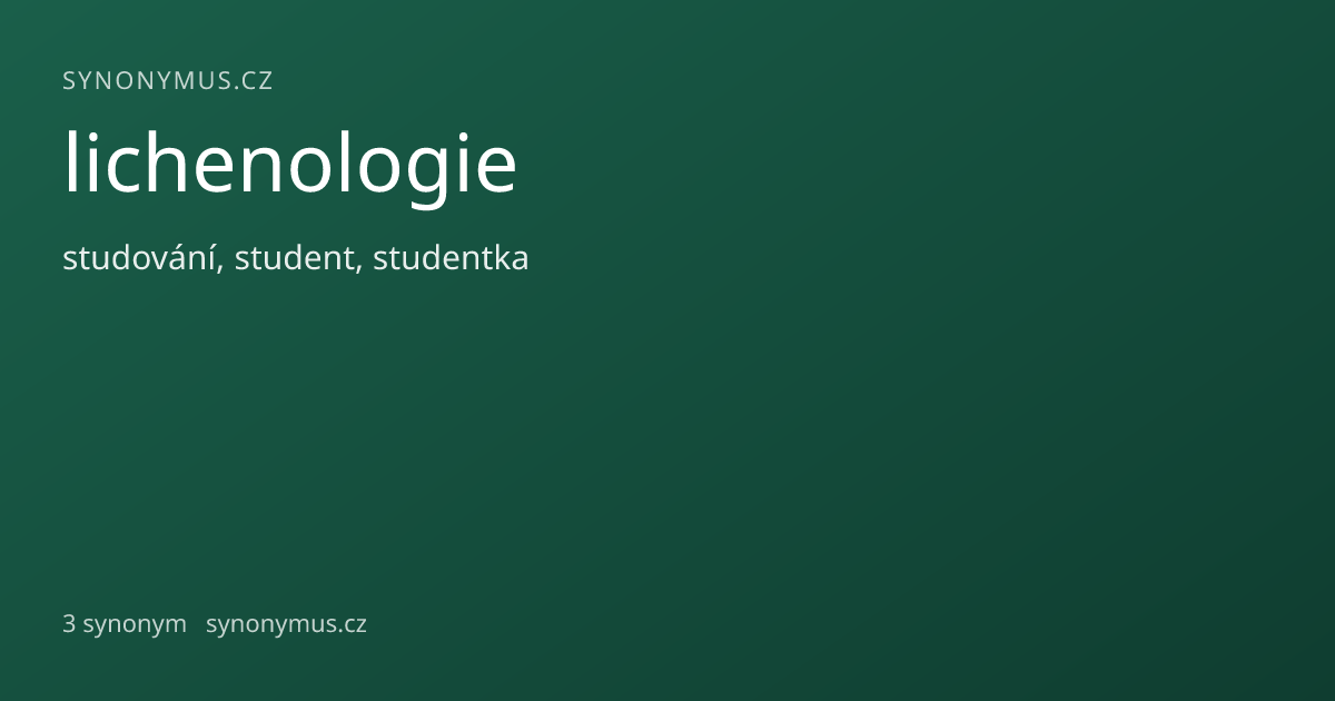 Náhled odkazu: lichenologie