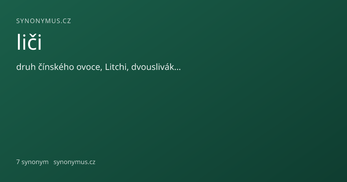 Náhled odkazu: liči