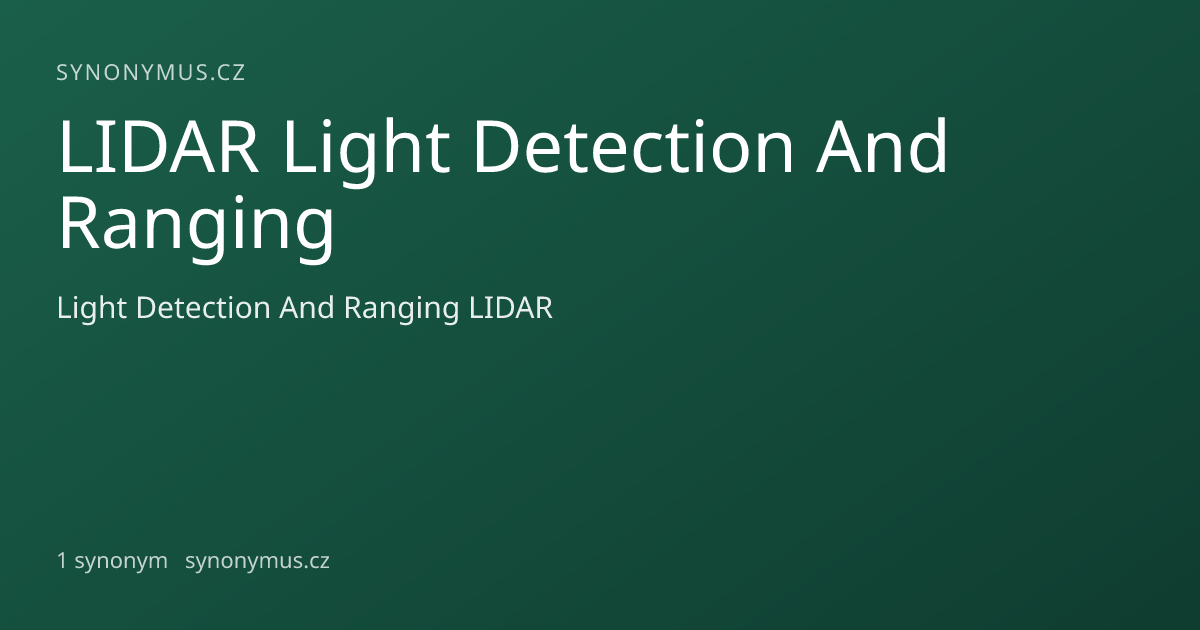 Náhled odkazu: LIDAR Light Detection And Ranging