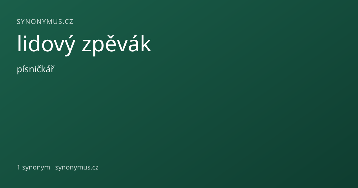 Náhled odkazu: lidový zpěvák
