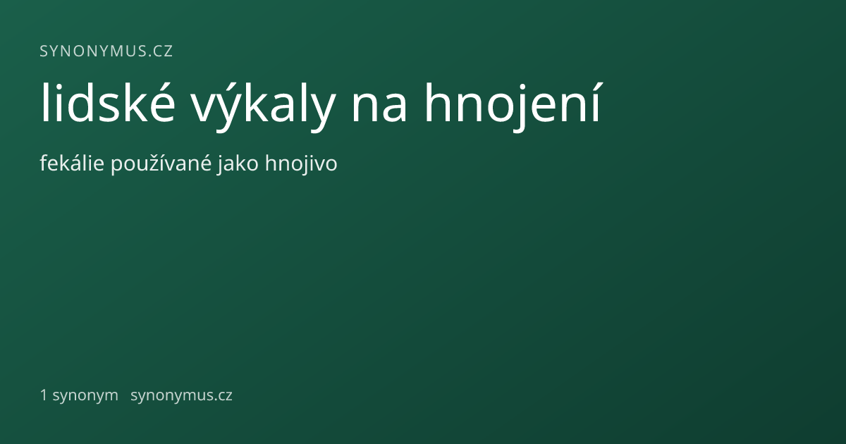 Náhled odkazu: lidské výkaly na hnojení