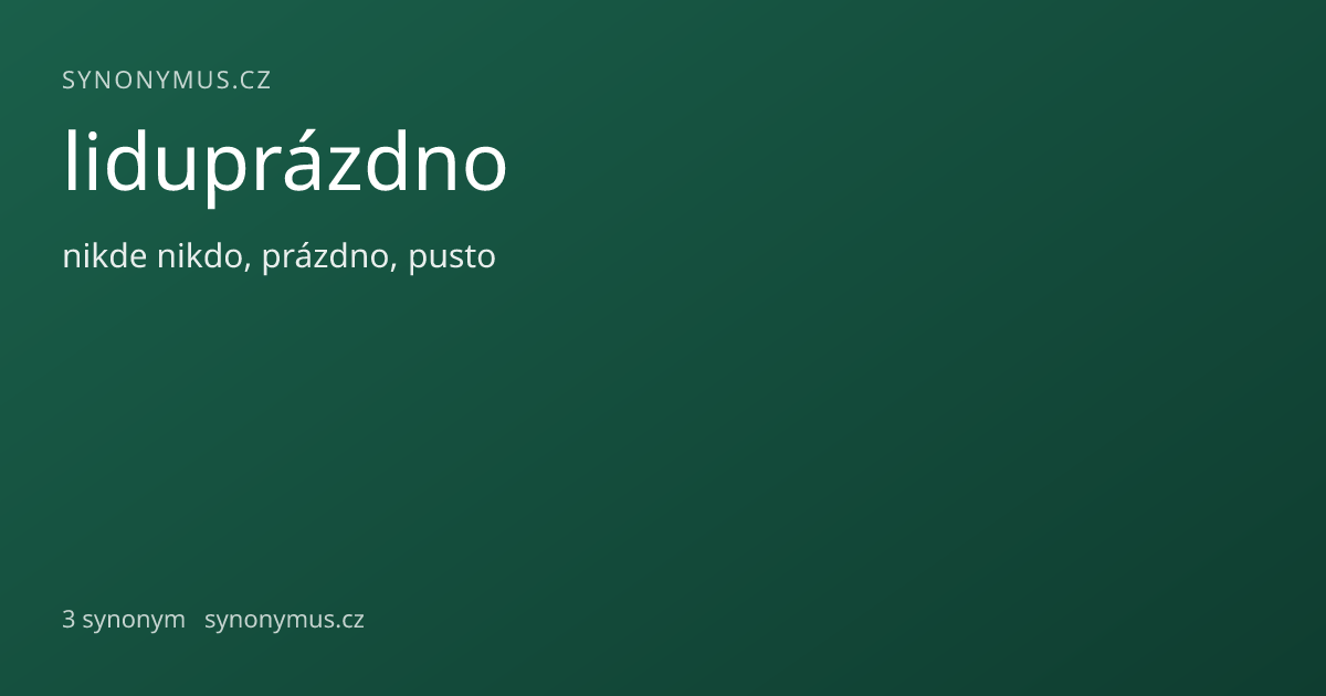 Náhled odkazu: liduprázdno