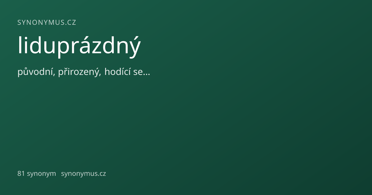 Náhled odkazu: liduprázdný