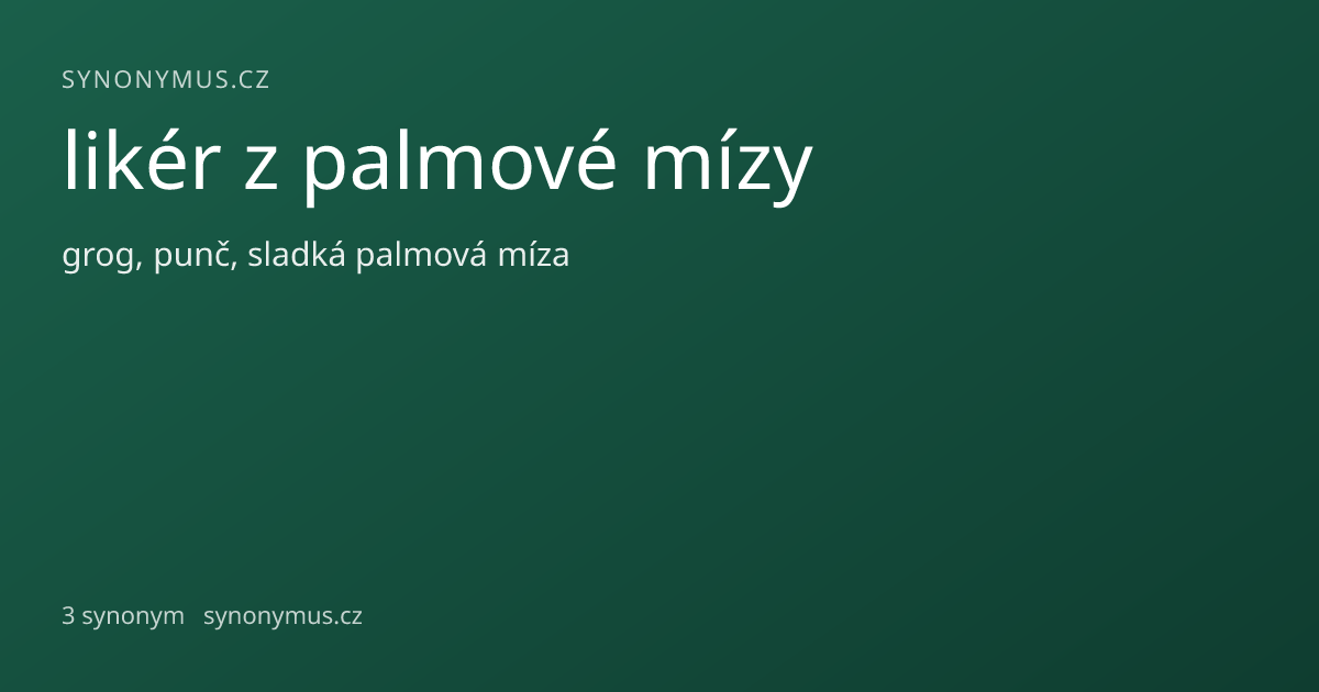 Náhled odkazu: likér z palmové mízy