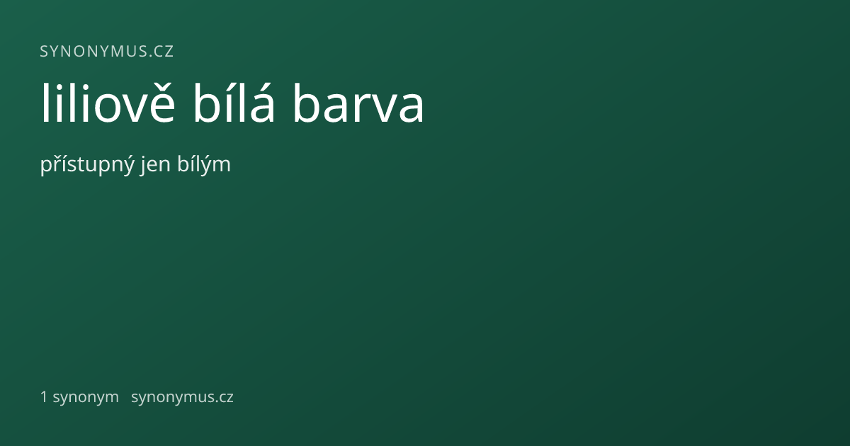 Náhled odkazu: liliově bílá barva