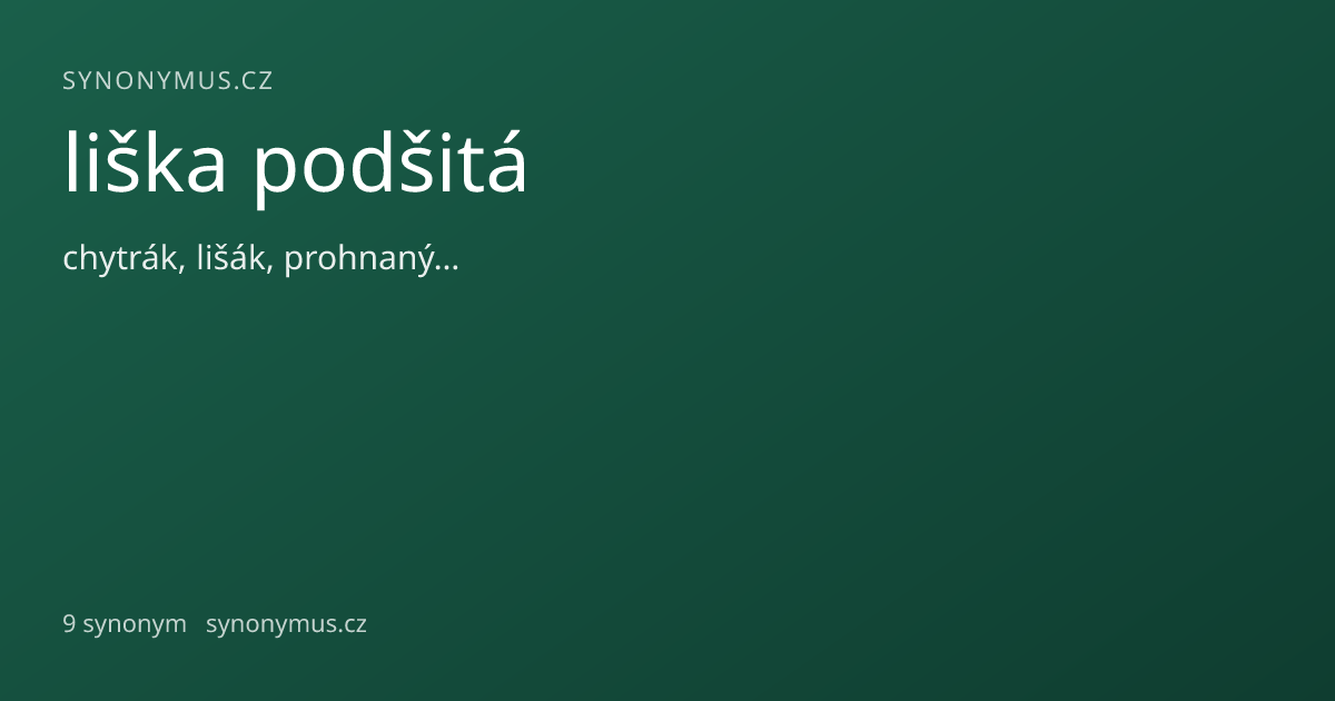 Náhled odkazu: liška podšitá