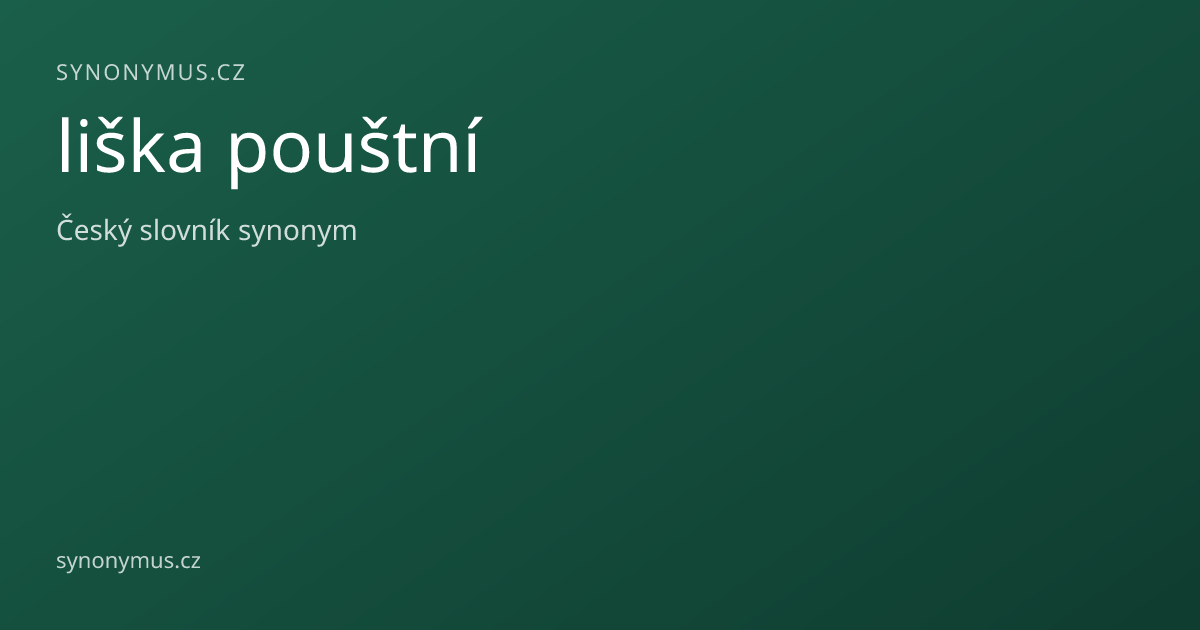 Náhled odkazu: liška pouštní