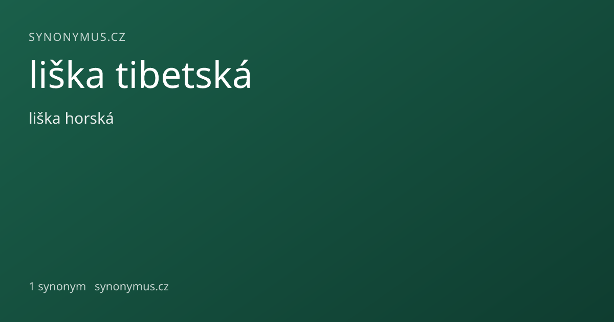 Náhled odkazu: liška tibetská
