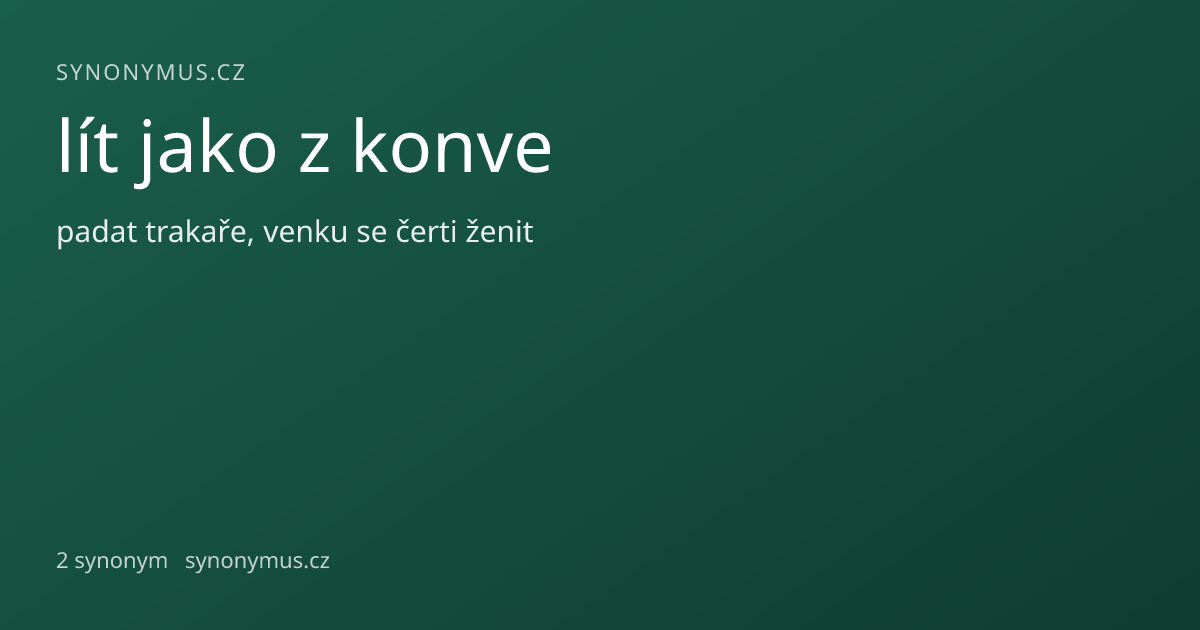 Náhled odkazu: lít jako z konve