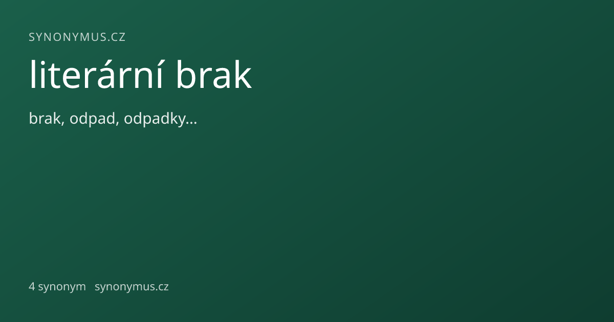 Náhled odkazu: literární brak