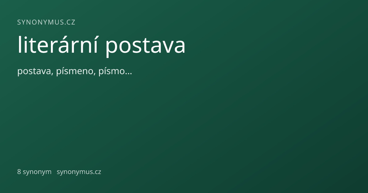 Náhled odkazu: literární postava