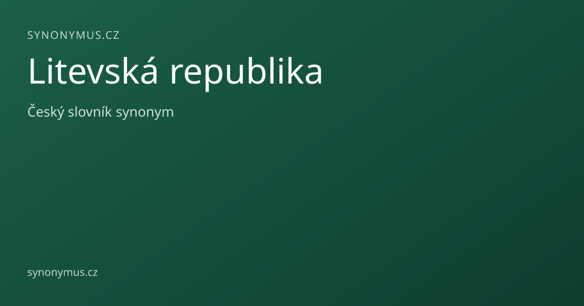 Náhled odkazu: Litevská republika