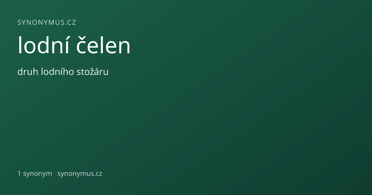 Náhled odkazu: lodní čelen