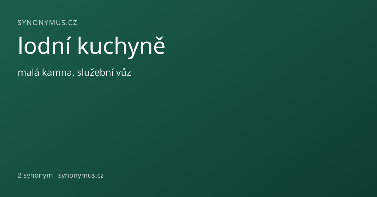 Náhled odkazu: lodní kuchyně