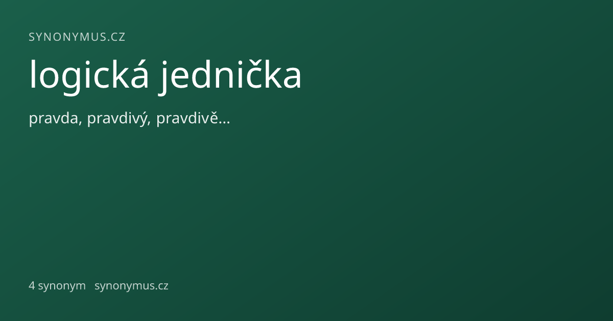 Náhled odkazu: logická jednička