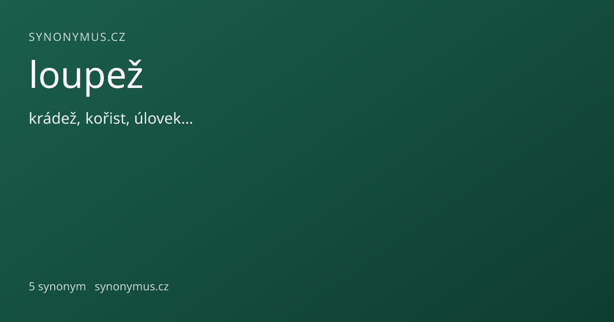 Náhled odkazu: loupež