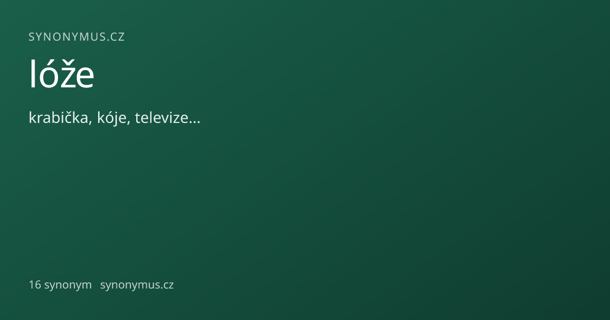 Náhled odkazu: lóže