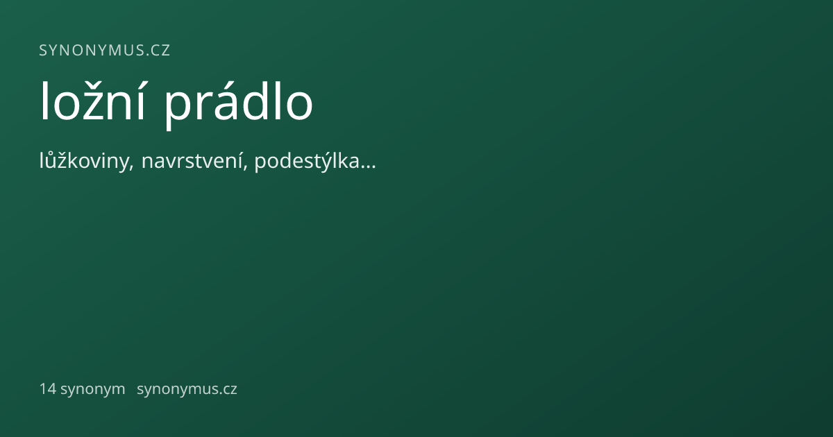 Náhled odkazu: ložní prádlo