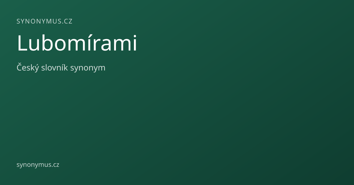 Náhled odkazu: Lubomírami