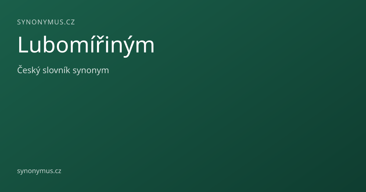 Náhled odkazu: Lubomířiným