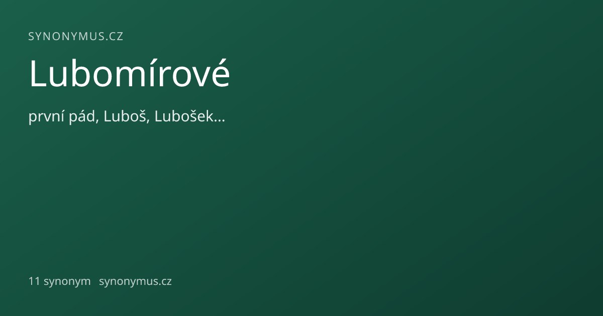 Náhled odkazu: Lubomírové