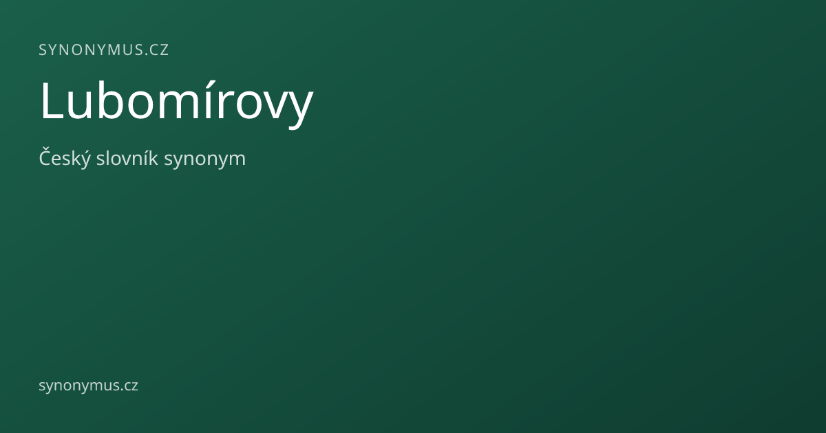 Náhled odkazu: Lubomírovy