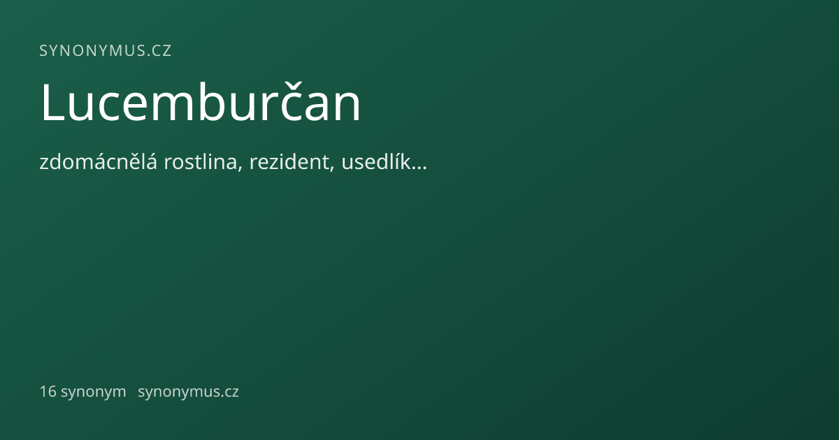 Náhled odkazu: Lucemburčan
