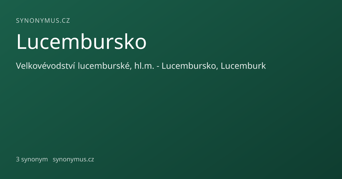 Náhled odkazu: Lucembursko