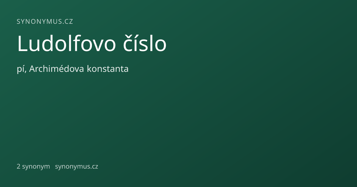Náhled odkazu: Ludolfovo číslo
